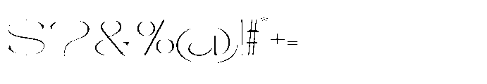 Galdertin Charetam Serif Thin Extra Expanded Font OTHER CHARS