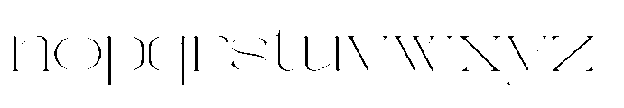 Galdertin Charetam Serif Thin Extra Expanded Font LOWERCASE