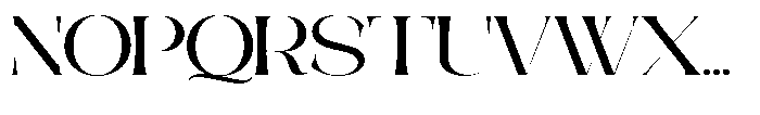 Galdertine Charetam Semi Serif Galdertine Charetam SM S Bold Ultra Expanded Font UPPERCASE