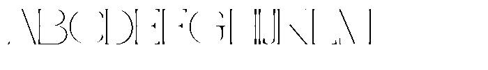Galdertine Charetam Semi Serif Galdertine Charetam SM S Thin Ultra Expanded Font UPPERCASE
