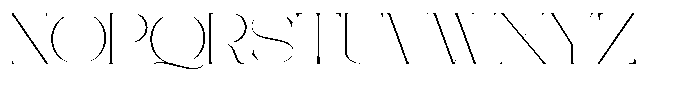 Galdertine Charetam Semi Serif Galdertine Charetam SM S Thin Ultra Expanded Font UPPERCASE