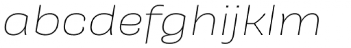 Galeana Extended Light Italic Font LOWERCASE