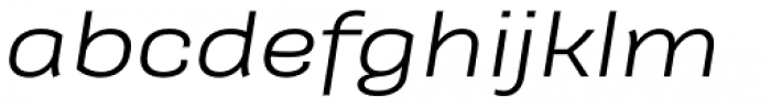 Galeana Extended Regular Italic Font LOWERCASE