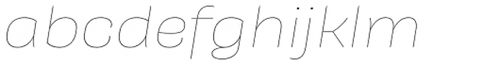 Galeana Extended Thin Italic Font LOWERCASE