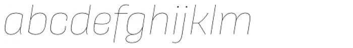 Galeana Standard Thin Italic Font LOWERCASE