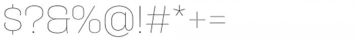 Galeana Standard Thin Font OTHER CHARS