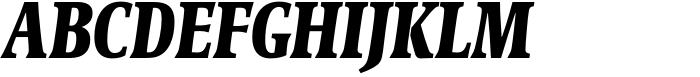 Galena Pro Condensed Bold Italic Font UPPERCASE