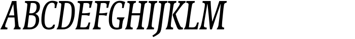Galena Pro Condensed Regular Italic Font UPPERCASE