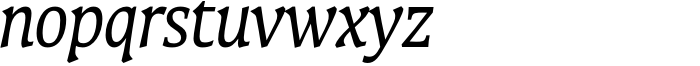 Galena Pro Condensed Regular Italic Font LOWERCASE
