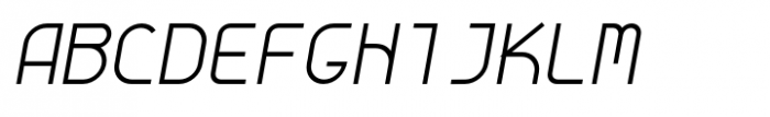 Galexica Mono Oblique Font UPPERCASE