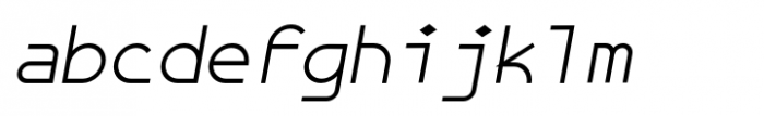 Galexica Mono Oblique Font LOWERCASE