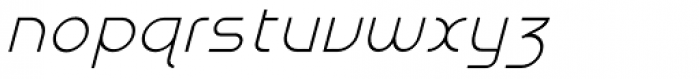 Galexica Thin Italic Font LOWERCASE