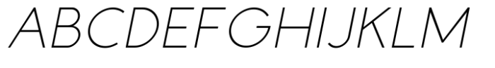 Galey Extra Light Italic Font UPPERCASE