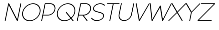 Galey Rounded Extra Light Italic Font UPPERCASE