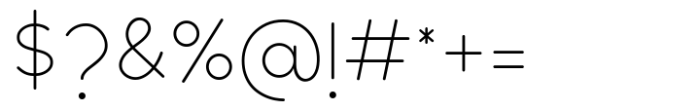 Galey Rounded Extra Light Font OTHER CHARS