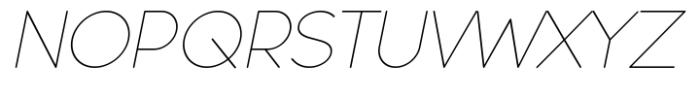 Galey Rounded Thin Italic Font UPPERCASE