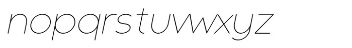 Galey Rounded Thin Italic Font LOWERCASE
