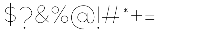 Galey Rounded Thin Font OTHER CHARS