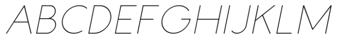 Galey Thin Italic Font UPPERCASE