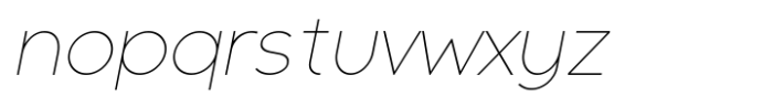 Galey Thin Italic Font LOWERCASE