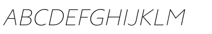 Galice Thin Italic Font UPPERCASE