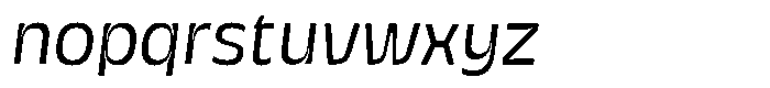 Galilea Sans Light Italic Font LOWERCASE