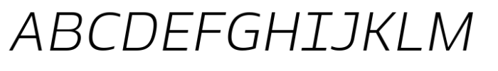 Galimer Extra Light Italic Font UPPERCASE