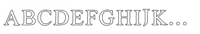 Gallagher Outline Font LOWERCASE