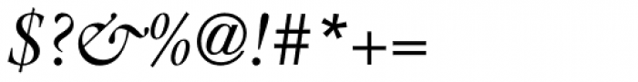 Galliard Italic Font OTHER CHARS