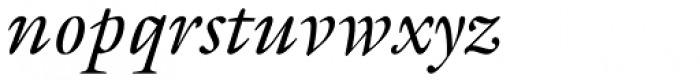 Galliard Italic Font LOWERCASE