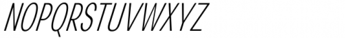 Gallinari Extralight Condensed Oblique Font UPPERCASE