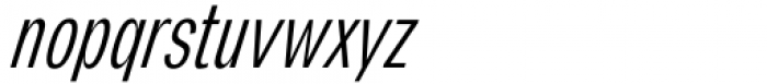 Gallinari Light Condensed Oblique Font LOWERCASE