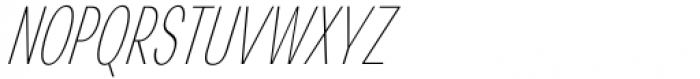 Gallinari Thin Condensed Oblique Font UPPERCASE