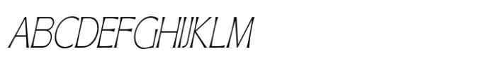 Gallion Pro Thin Expanded Slant Font UPPERCASE
