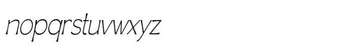Gallion Pro Thin Expanded Slant Font LOWERCASE