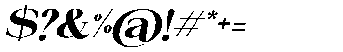 Galnery Black Expanded Slanted Font OTHER CHARS