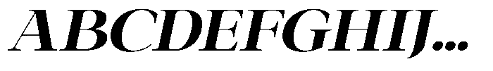 Galnery Black Expanded Slanted Font UPPERCASE