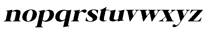 Galnery Black Expanded Slanted Font LOWERCASE