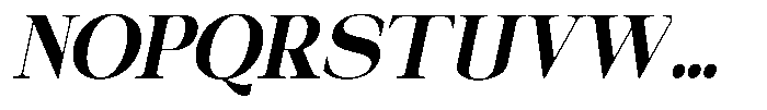 Galnery Black Extra Condensed Slanted Font UPPERCASE