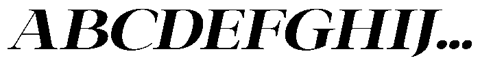 Galnery Black Extra Exp Slanted Font UPPERCASE