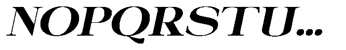 Galnery Black Extra Exp Slanted Font UPPERCASE