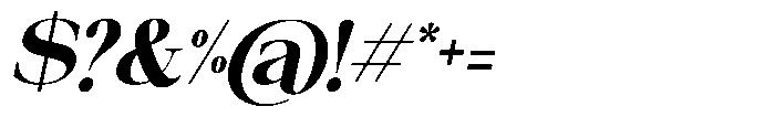 Galnery Black Semi Condensed Slanted Font OTHER CHARS