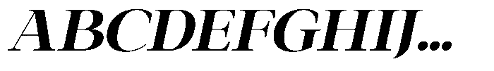Galnery Black Semi Exp Slanted Font UPPERCASE