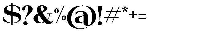 Galnery Black Semi Exp Font OTHER CHARS