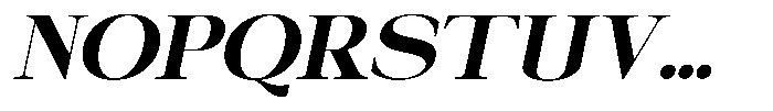 Galnery Black Slanted Font UPPERCASE
