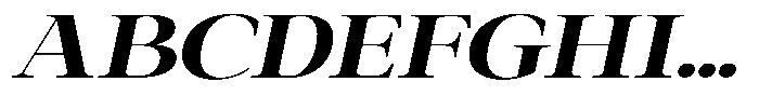 Galnery Black Ultra Exp Slanted Font UPPERCASE