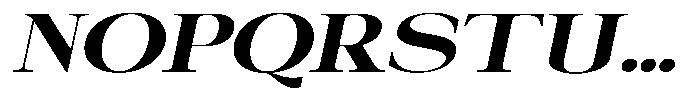 Galnery Black Ultra Exp Slanted Font UPPERCASE