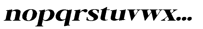 Galnery Black Ultra Exp Slanted Font LOWERCASE