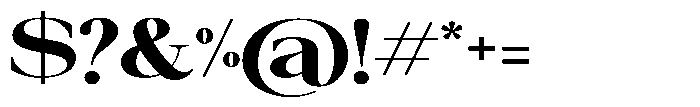 Galnery Black Ultra Exp Font OTHER CHARS