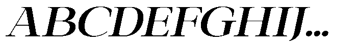 Galnery Bold Expanded Slanted Font UPPERCASE